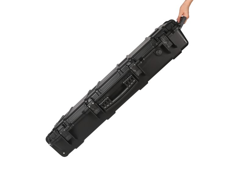 Weatherproof Portable Rolling Plastic Hard Rifle Gun Case