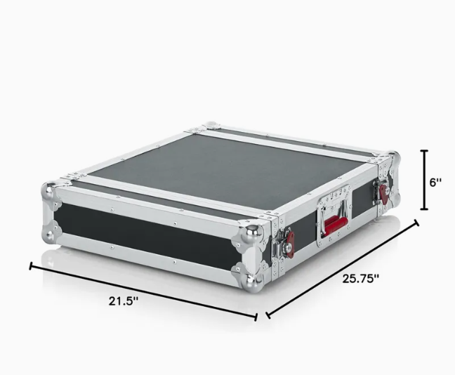 2U Aluminum 17-Inch Deep Flight Rack Case Metal Tool Box product