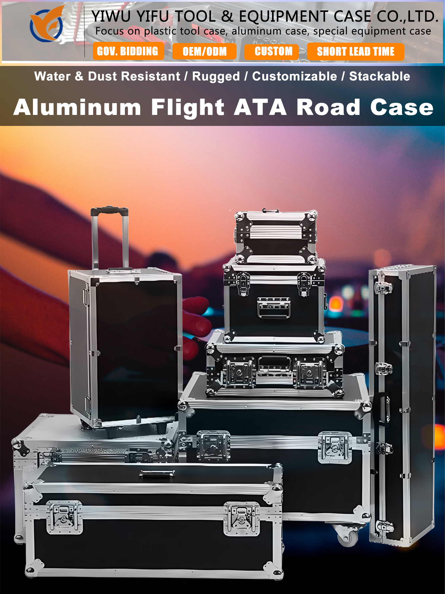 Large Aluminum Alloy Equipment Transportation Audio Stage Flight Road Case