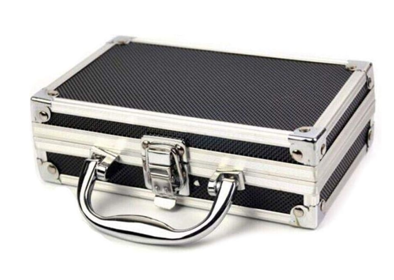 Aluminum Carrying Case,Mini Aluminum Case Foam Briefcase ToolBox Carrying Case