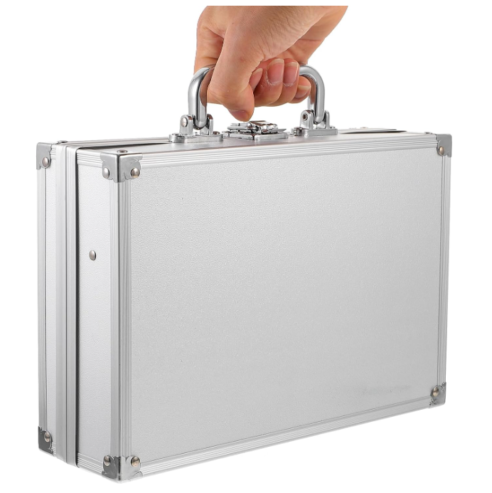 Aluminum Instrument Storage Box Aluminum Locking Briefcase Hard Briefcase Brief Cases