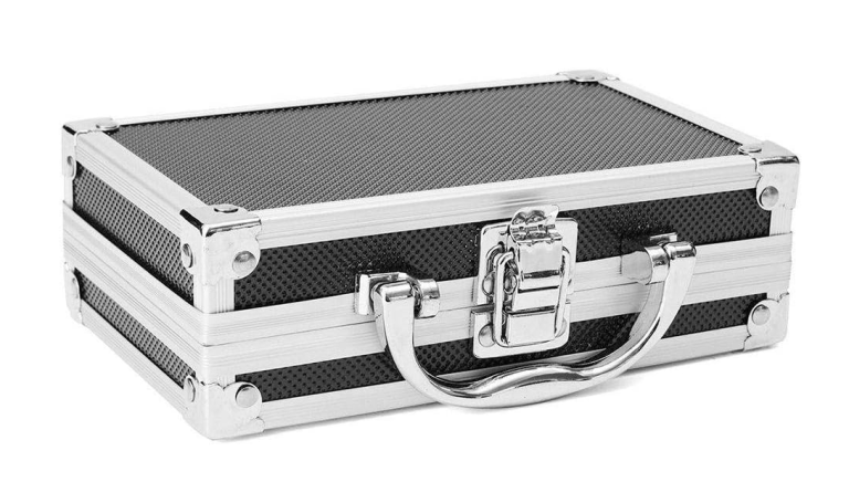 Aluminum Carrying Case,Mini Aluminum Case Foam Briefcase ToolBox Carrying Case