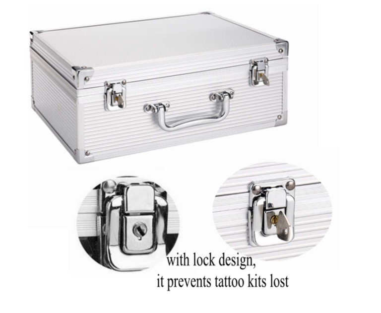 Aluminum Alloy with Sponge for Tattoo Equipment Cosmetic Makeup Tools Case