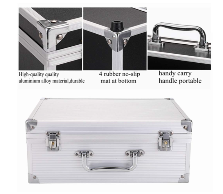 Aluminum Alloy with Sponge for Tattoo Equipment Cosmetic Makeup Tools Case