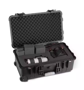 Waterproof Hard Plastic Camera case with Wheel and Foam