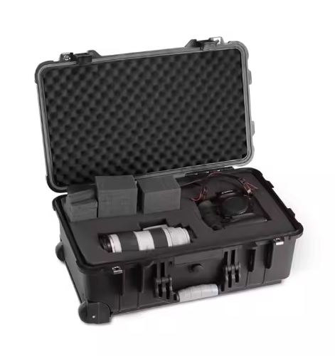 Waterproof Hard Plastic Camera case with Wheel and Foam