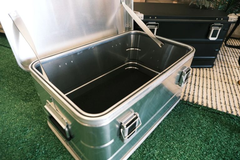 OEM Outdoor Portable Camping Metal Open Bin Aluminum Alloy Storage Box