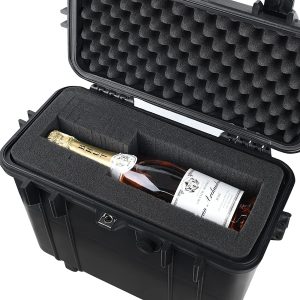 IP67 Waterproof Retractable handle wine protrction box Hard plastic case with trolley 