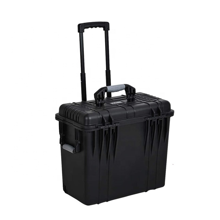 IP67 Waterproof  Retractable handle wine protrction box Hard plastic case with trolley