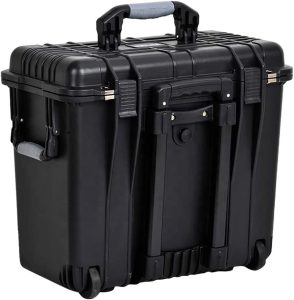 IP67 Waterproof Retractable handle wine protrction box Hard plastic case with trolley 