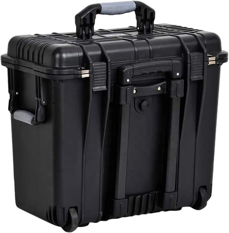 IP67 Waterproof Retractable handle wine protrction box Hard plastic case with trolley