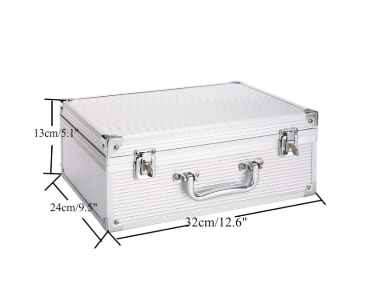 Aluminum Alloy with Sponge for Tattoo Equipment Cosmetic Makeup Tools Case