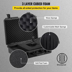 15.6′′ IP67 Waterproof Crushproof Portable Hard Plastic Camera Case