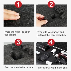 Waterproof Hard Plastic Drone Case Protective Pull Rod Tool Case with Wheels