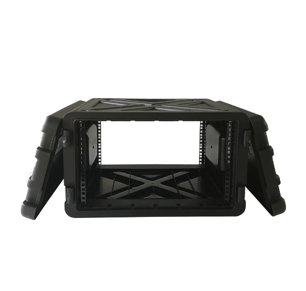 6U Rotomolded Plastic Rack Case Rack Mount Case 19 Inch Plastic Roto Hard Rack Mount Case for Equipment Carry