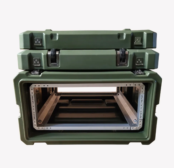 Wholesale Heavy Duty Roto-moulded 4U Waterproof Anti-shock Amp Speaker Flight Case 19 Inch Flight Rack Mount Case