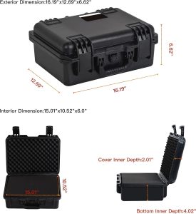 Portable Waterproof Hard Compact Camera Case with Customizable Fit Foam