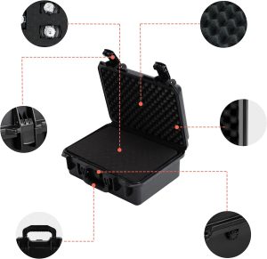 Portable Waterproof Hard Compact Camera Case with Customizable Fit Foam