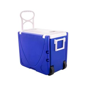 28L Outdoor Camping Folding Portable Insulated Ice Bucket Wheeled Cooler Box