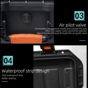 Waterproof Hard Plastic Drone Case Protective Pull Rod Tool Case with Wheels