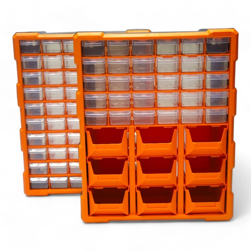 double side transparent hard plastic toolbox